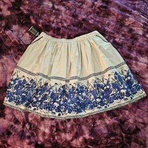 NWT Lindy Bop Franny Blue China Printed Skirt Size 20